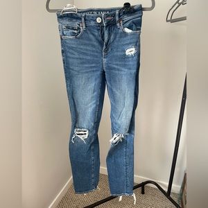 American Eagle distressed skinny jeans